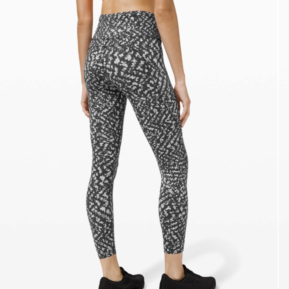 Lululemon Fast and Free Tight II 25" *Non-Reflect Nulux Pace Lace Graphite Grey